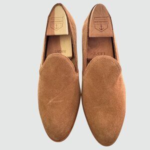 Soludos Brown Suede Heeled Loafers – Block Heel
